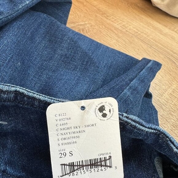 NWT Free People CRVY Wild Honey Denim Jeans Flare Mid Rise Dark Blue 29 Short - Picture 7 of 14